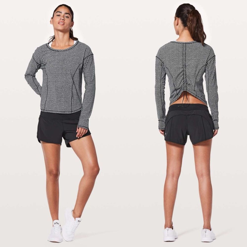 Lululemon On Pace Monochromatic Long Sleeve Athletic Top Size 12